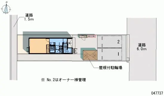 ★手数料０円★岡山市北区番町１丁目 月極駐車場